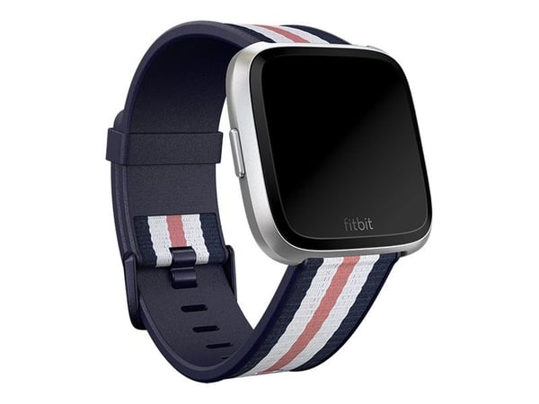 Fitbit FB166WBNVPKL, ranneke, älykello, laivastonsininen, vaaleanpunainen, Fitbit, Versa/Versa Lite, fluoroelastomeeri