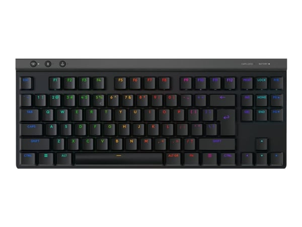 Logitech G G515 - Tastatur - LIGHTSPEED - TKL - bakgrunnsbelyst - trådløs - 2.4 GHz, Bluetooth, USB - QWERTY - US International - tastsvitsj: GL Ta...