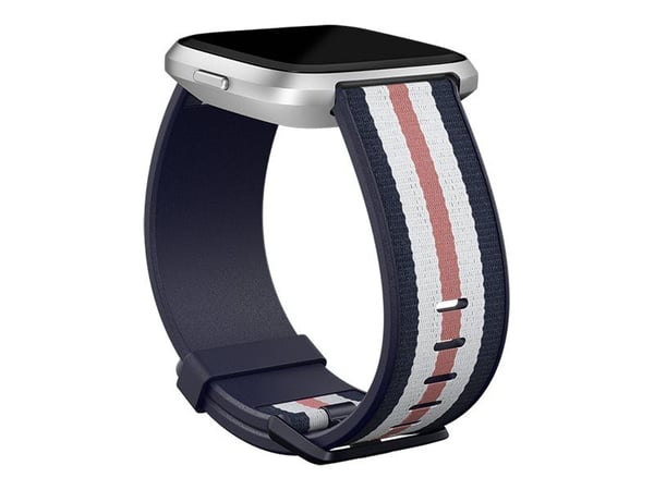 Fitbit FB166WBNVPKL, ranneke, älykello, laivastonsininen, vaaleanpunainen, Fitbit, Versa/Versa Lite, fluoroelastomeeri