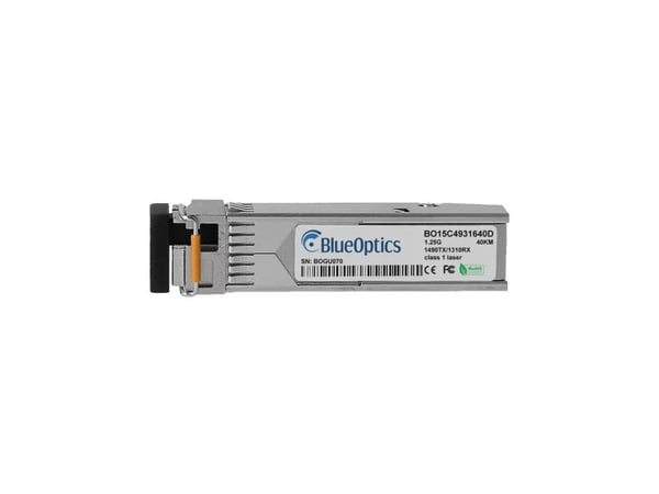 Viavi JMEP01B4D11 yhteensopiva BlueOptics© SFP Bidi Transceiver Singlemode Gigabit Highspeed tiedonsiirtoon valokuituverkoissa Tukee Gigabit Ethern...