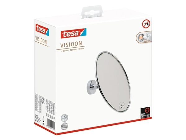 TESA 40610-00000-00, Skruer, Rund, Vegg, Sølv, Messing, Kromfarget, Metall, 3x