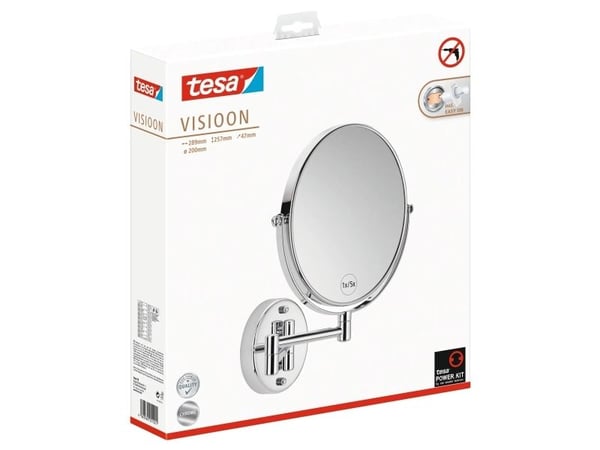 TESA 40611-00000-00, Skruer, Rund, Vegg, Sølv, Messing, Kromfarget, Rustfritt stål, 1x