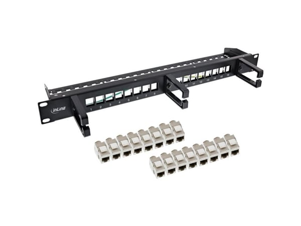InLine 76822D, Sort, 1U, Case, Tyskland