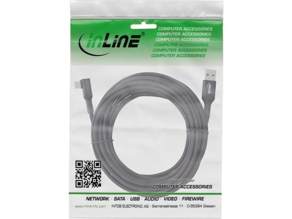 InLine 35715V, 5 m, USB C, USB A, USB 3.2 Gen 1 (3.1 Gen 1), 5 Gbit/sek., Sort