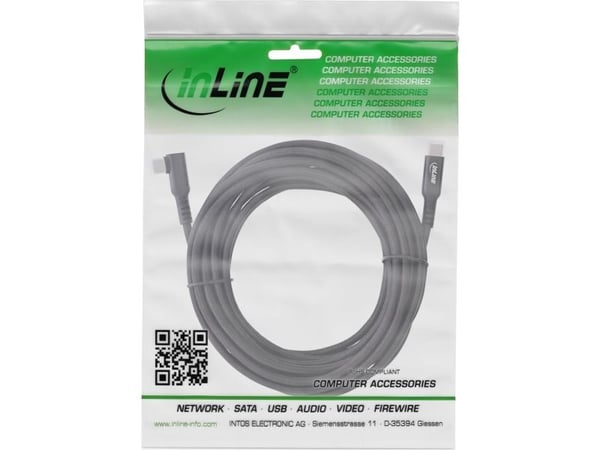 InLine 35705V, 5 m, USB C, USB C, USB 3.2 Gen 1 (3.1 Gen 1), 5 Gbit/sek., Sort