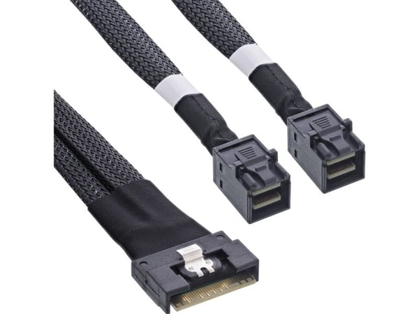 InLine 27648A, 0,5 m, SFF-8654 8i, 2x SFF-8643, Lige, Lige, 24 Gbit/sek.