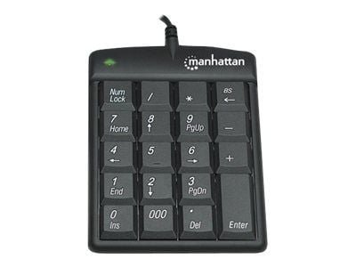 Manhattan kablet numerisk tastatur - svart