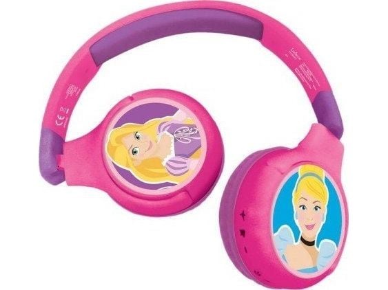 Lexibook Disney Princess - Hodetelefoner - on-ear - Bluetooth - trådløs, kablet - 3,5 mm jakk - rosa