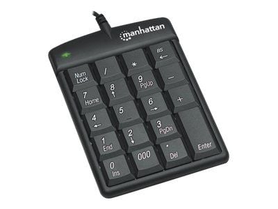 Manhattan kablet numerisk tastatur - svart