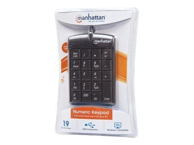 Manhattan kablet numerisk tastatur - svart