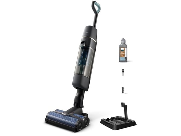 Philips AquaTrio Cordless XW7110/01 Johdottomien Wet & Dry -pölynimurien 7000-sarja, Sauvaimuri, Pussiton, Shampanja, Harmaa, Charcoal Grey and Cha...