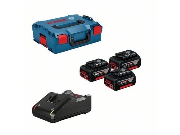 BOSCH. BATTERI 18V 5,0Ah x3 + LADER GAL 18V-40 +LB