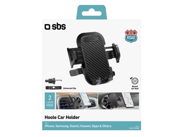 SBS TEHWSUPSCREW, Mobiltelefon/smarttelefon, Passiv holder, Bil, Sort