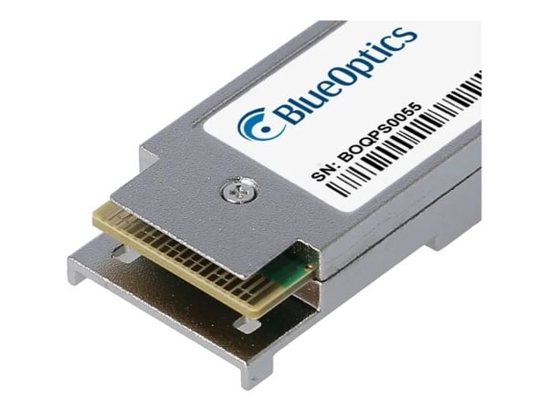 Dell EMC Q28-100G-BIDI-kompatibel BlueOptics QSFP28 transceiver for multimodus 100 gigabit høyhastighets dataoverføringer i fiberoptiske nettverk. ...