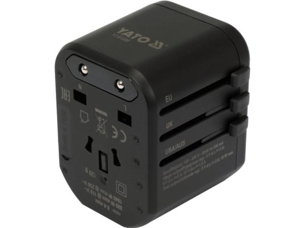 YATO UNIVERSAALI USB / USB-C MATKASOVITIN 18W