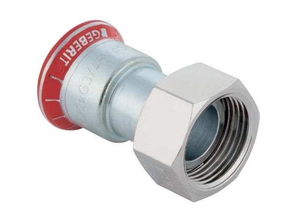 Geb. Mapress FZ overg 22x3/4 - Geberit Mapress FZ -liitäntä, jossa on ylivuoto d22mm G3/4