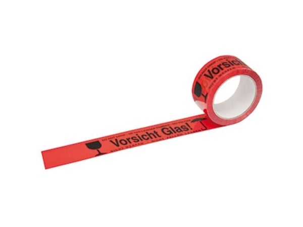 HEAD signaltape trykket tekst: Vorsicht Glas (L x B) 60 m x 50 mm PP