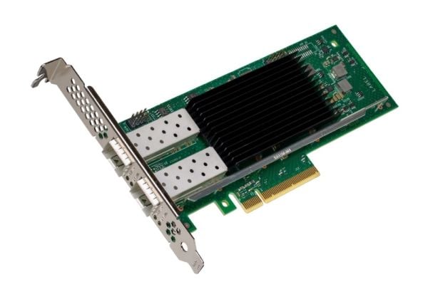 Intel E810-XXVDA2, Sisäinen, Langallinen, PCI Express, Kuitu, Musta, Vihreä, Hopea