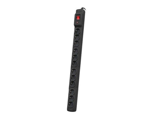POWER STRIP RACK 19" ARMAC MULTI M12 5M 12X 230V EN PYSTYASENNUS MUSTA