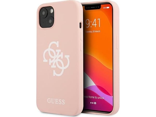 Guess GUHCP13SLS4GWPI Apple iPhone 13 mini 5,4" rosa hårt skal silikon 4G-logga
