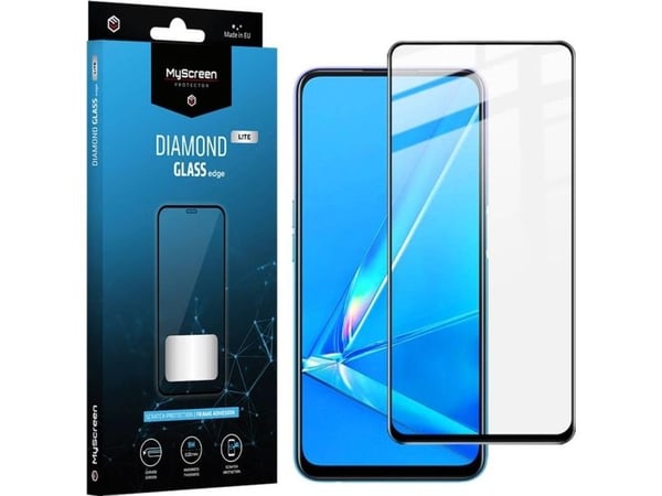 MyScreen DIAMOND GLASS LITE edge FULL GLUE beskyttelsesglass sort til Apple iPhone 13/13 Pro 6.1"