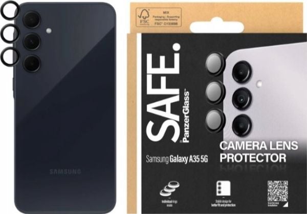 SAFE. by PanzerGlass - Objektiv beskyttelse for mobiltelefon - sort - for Samsung Galaxy A35 5G