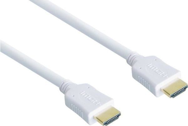 Good Connections Geros jungtys Didelės spartos HDMI kabelis 2m su Ethernet auksiniu kištuku baltas