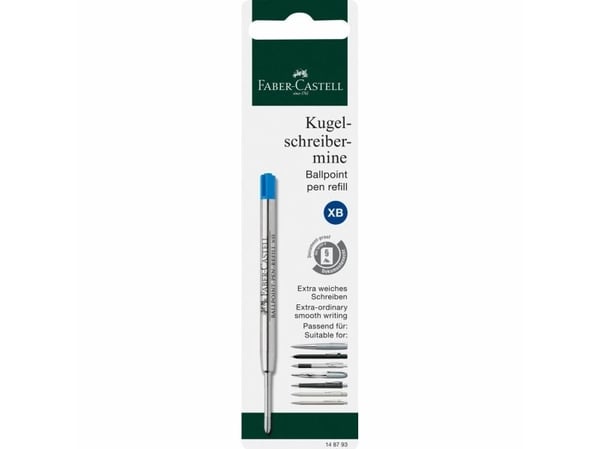 Faber-Castell 148793, Blå, Sølv, Kulepenn, 1 stykker, Blister