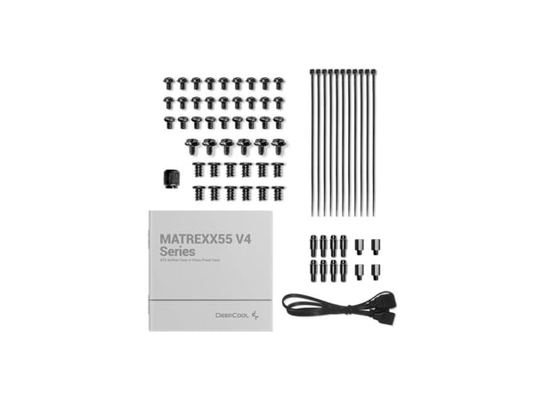 DeepCool MATREXX 55 MESH V4 C, Midi Tower, PC, Sort, ATX, Micro ATX, Mini-ITX, ABS syntetisk, SPCC, Spilling
