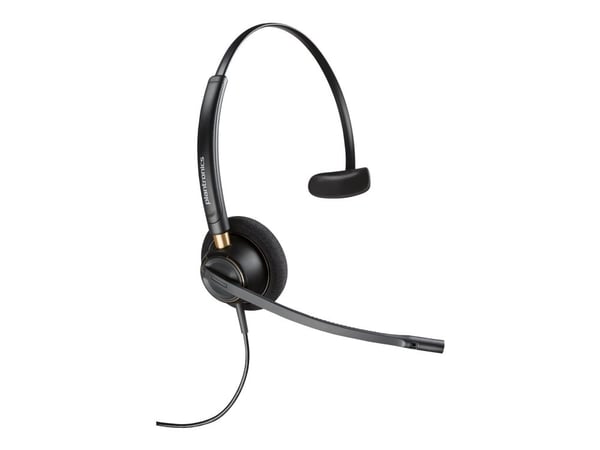 HP Poly EncorePro HW510 - EncorePro 500 series - hodesett - on-ear - kablet - 3,5 mm jakk - svart - Certified for Skype for Business, UC-sertifisert