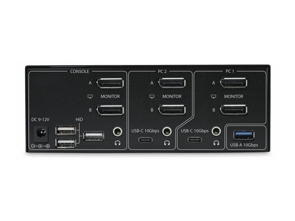StarTech.com P2CDD143-KVM-SWITCH, 7680 x 4320 pikseliä, 8K Ultra HD, 36 W, musta