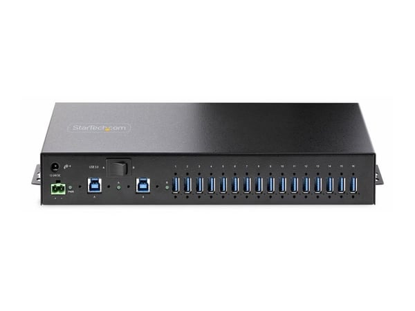 StarTech.com S5G16AINDS-USB-A-HUB, 2 x USB 3.2 Gen 1 (3.1 Gen 1) Type-B, USB 3.2 Gen 1 (3.1 Gen 1) Type-A, 5000 Mbit/s, musta, Terästä, 15 kV