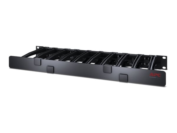 APC Horizontal Cable Manager Single-Sided with Cover - Rackkabelstyringspanel med deksel - svart - 1U - TAA-samsvar - for P/N: SCL500RM1U, SMTL2K2R...