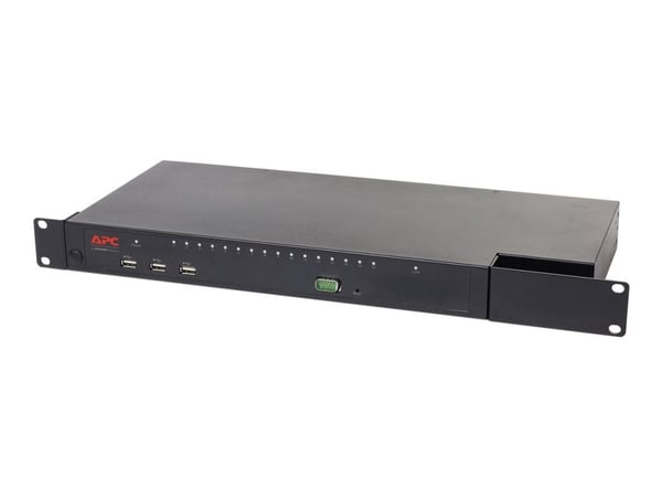 APC KVM1116R - KVM-kytkin - 1 lokalbruger - 1 IP-bruger - monterbar på stativ - for P/N: SMTL1000RMI2UC, SMX1000C, SMX1500RM2UC, SMX1500RM2UCNC, SM...