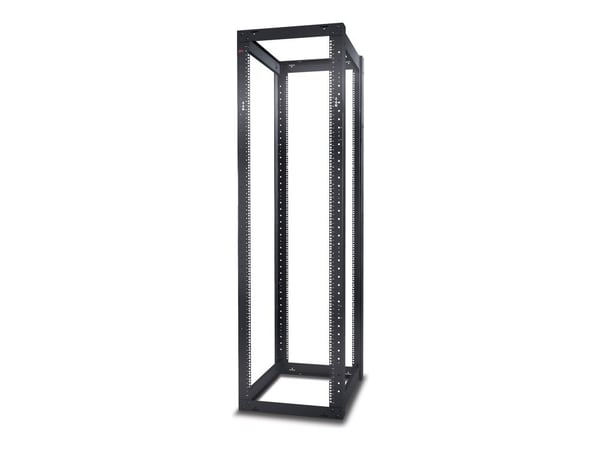 APC NetShelter 4 Post Open Frame Rack - Rack - svart - 44U - for P/N: SMTL1500RM3UC, SMTL1500RMI3UC, SMX2KR2UNCX145, SRTL3KRM1UC, SRTL3KRM1UNC