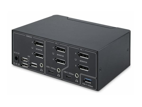 StarTech.com P2CDD143-KVM-SWITCH, 7680 x 4320 pikseliä, 8K Ultra HD, 36 W, musta
