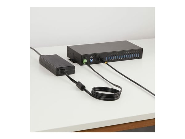 StarTech.com S5G16AINDS-USB-A-HUB, 2 x USB 3.2 Gen 1 (3.1 Gen 1) Type-B, USB 3.2 Gen 1 (3.1 Gen 1) Type-A, 5000 Mbit/s, musta, Terästä, 15 kV
