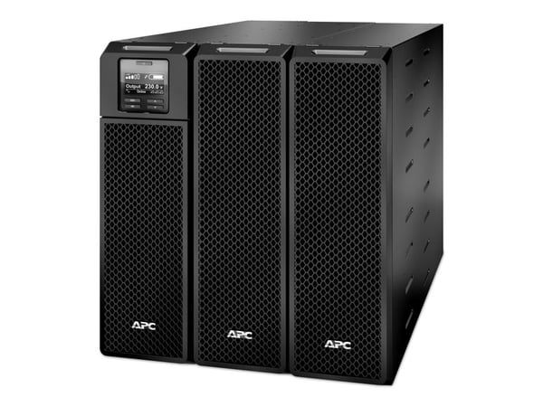 APC Smart-UPS SRT 10000VA - UPS (rackmonterbar/ekstern) - AC 230/380/400/415 V - 10 kW - 10000 VA - 3-fasers / 1-fases - Ethernet 10/100, USB - utg...