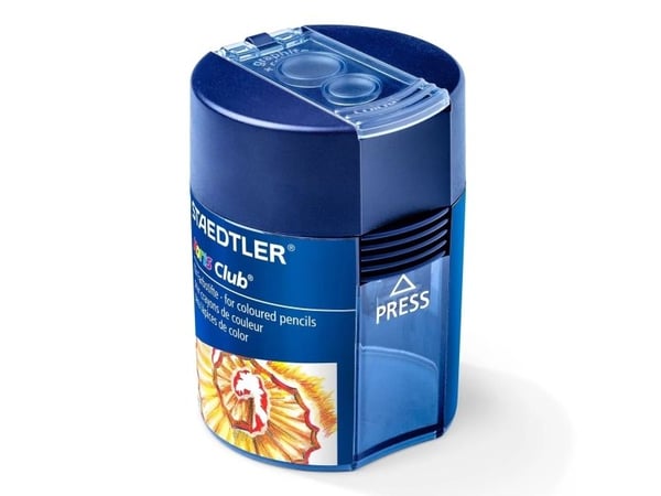 STAEDTLER Noris Club - Blyantspisser med beholder - 2 hull - metall, polystyren