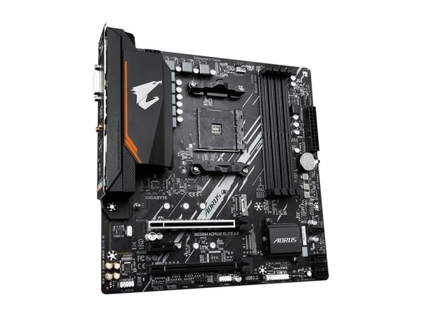 AORUS B550M ELITE AX - 1.3 - moderkort - micro ATX - Socket AM4 - AMD B550 Chipuppsättning - USB 3.2 Gen 1 - Gigabit LAN, Wi-Fi 6E, Bluetooth - inb...