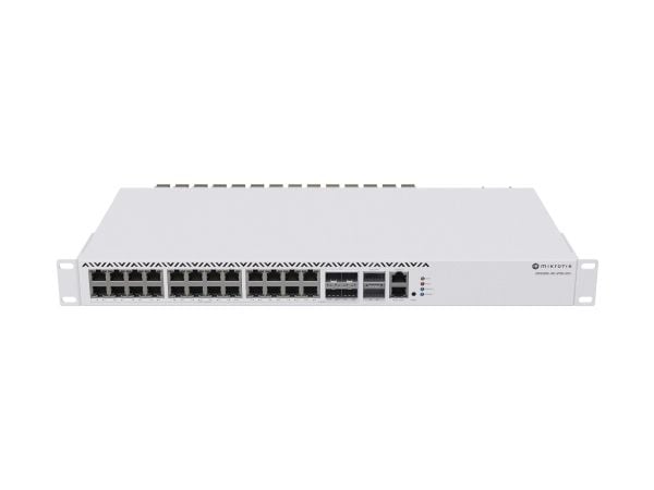 MikroTik CRS326-4C+20G+2Q+RM - Switch - L3 - 20 x 2.5GBase-T + 4 x combo 2,5/10 Gigabit SFP+ + 2 x 40 Gigabit QSFP+ - stasjonær, rackmonterbar