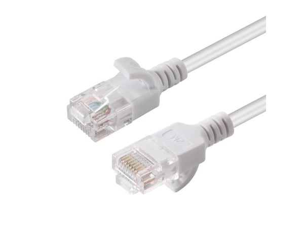 MicroConnect - Verkkokaapeli - RJ-45 (uros) RJ-45 (uros) - 15 cm - UTP - CAT 6a - halogeeniton, nokkaton, säikeistetty - valkoinen - valkoinen