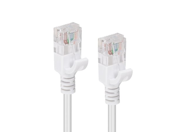 MicroConnect - Verkkokaapeli - RJ-45 (uros) RJ-45 (uros) - 15 cm - UTP - CAT 6a - halogeeniton, nokkaton, säikeistetty - valkoinen - valkoinen