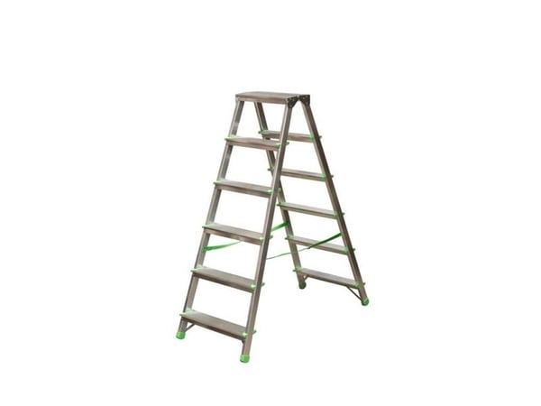 Husstand 2-sidig aluminium folde-/stige 6 trinn