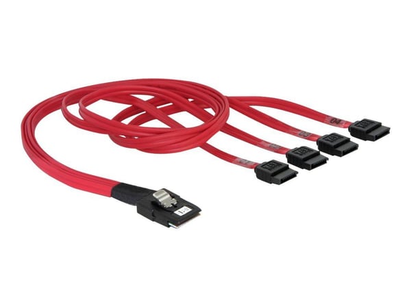 Delock - SATA/SAS-kabel - 4-spors - SATA (hunn) til 36-pins 4i Mini MultiLane (hann) - 50 cm