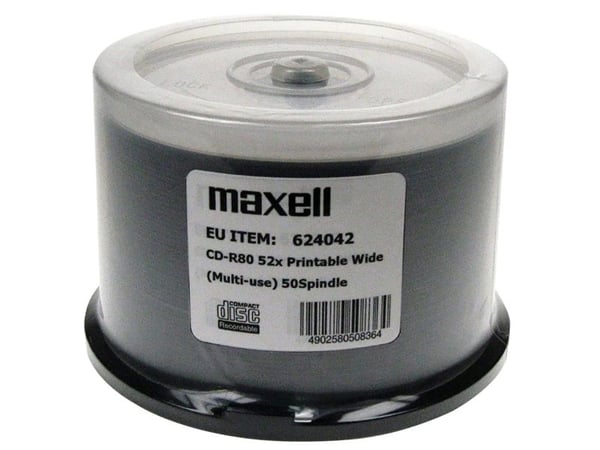 Maxell - 50 x CD-R - 700 MB (80 min) - blekkstråleskrivbar overflate - CD-eske