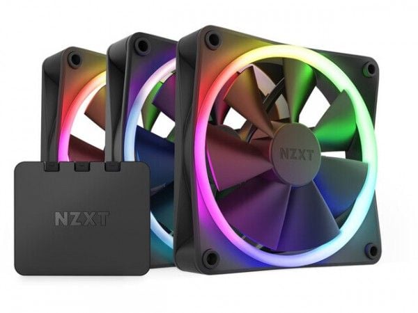 NZXT F Series F120 RGB Triple Pack - Kabinettvifte - 120 mm - matt svart