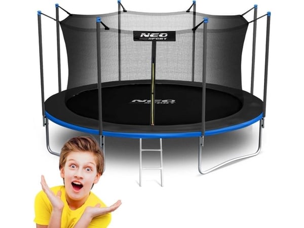 Neo-Sport puutarhatrampoliini 15ft/465cm puutarhatrampoliini sisäisellä verkolla ja tikkailla Neo-Sport