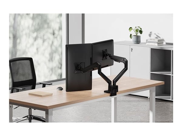 Neomounts NEXT Slim DS70-250BL2 - Monteringssett (leddarm) - full bevegelse - for 2 skjermer - aluminium - svart - skjermstørrelse: 17"-32" - skriv...