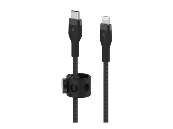 Belkin BoostCharge - Lightning-kaapeli - USB-C uros - Lightning uros - 2 m - musta